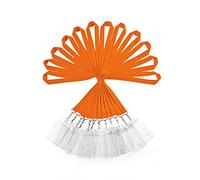 12 Pack Orange Lanyards with Waterproof ID Badge Holders - Durable Polyester Neck Straps for Office Staff, Teachers & Corporate Events