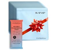 (12-Pack "OVERSIZED") The Most Amazing Microfiber Cleaning Cloths,Perfect As Cell Phone, Tablet, Camera Lens, Protectors or Products,(12 Light Blue OVERSIZED 12x12 inch)