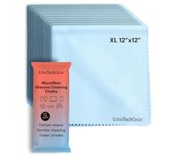 (12-Pack "OVERSIZED") The Most Amazing Microfiber Cleaning Cloths,Perfect As Cell Phone, Tablet, Camera Lens, Protectors or Products,(12 Light Blue OVERSIZED 12x12 inch)