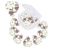 12 Pack Owl Tree Branches Guitar Picks with Organizer Storage Box, 3 Different Thickness Celluloid Plectrums for Acoustic Guitar, Bass, Ukulele, Includes 0.46mm, 0.71mm, 0.96mm