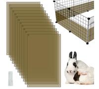 12 Pack Pet Cage Liner Protection Rabbit Cage Urine Guard Clear Cage Edge Liner Guinea Pig Side Lining Habitat Siding Small Animal Cage Accessories - Keep Litter in The Cage, 11.8 inches x 8 inches