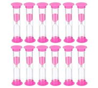 12 Pack Pink Sand Timer, 2 Minute Sand Clock Timer Hourglass Countdown Timer for Kids Brushing Teeth, Games, Classroom, Home and Kitchen