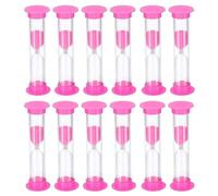 12 Pack Pink Sand Timer, 2 Minute Sand Clock Timer Hourglass Countdown Timer for Kids Brushing Teeth, Games, Classroom, Home and Kitchen