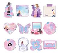 12 Pack Pink Singer Stickers Notespad 240 Sheets Multi Shape Music Themed Sticky Notes Pretty Music Lovers Sticky Notes Swift Note Pads Gifts for Office Home School Use
