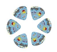 12 Pack Pirate Marine Animals Guitar Picks, Bass Electric Acoustic Guitar Ukulele Accessories Includes Thin Medium Heavy Guitar Picks Plectrums with Organizer Storage Box