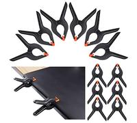 12 Pack Plastic Nylon Spring Clamps Set (6pcs 6inch and 6pcs 4.5inch), Heavy Duty Clip Clamp, Backdrop Clip, Large Clamp for Wood Working, Large Tarpaulin Market Stall Clip, Decoration, Photo Studio