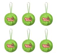 12 Pack Plush Ball Ornaments with Hanging String for Christmas Tree and Seasonal Decoration Suitable for Various Indoor Areas (A)