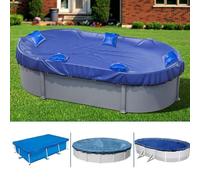 12-Pack Pool Cover Hanging Bags Having Heavy-Duty Hooks Leak-Proof PVC Storage for Swimming Pools Weather-Resistant Cold-Tolerant for -23°c Blue(12PCS)