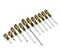 12 PACK Premium Soft Grip Handle Screwdriver Set - Slotted Phillips TRX Magnetic