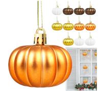 12 Pack Pumpkin Hanging Ornaments,Autumn Minis Pumpkin Hanging Tree Decorations,Pumpkin Ball Halloween Baubles,Halloween Minis Pumpkin Hanging Tree Ornaments,for Thanksgiving Harvest Home Tree Party