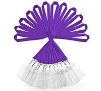 12 Pack Purple Lanyards with Waterproof ID Badge Holders - Durable Polyester Neck Straps for Office Staff, Teachers & Corporate Events