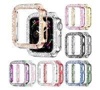 12 Pack Rc-Z for Apple Watch Series SE(2nd) 6 5 4 40mm Bling Case, Bumper Double Diamonds Rhinestone Protective Frame Replacement Accessories for iPhone Watch iWatch 40 mm Women