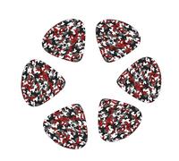 12 Pack Red Grey White Camouflage Guitar Picks, Bass Electric Acoustic Guitar Ukulele Accessories Includes Thin Medium Heavy Guitar Picks Plectrums with Organizer Storage Box