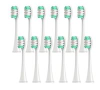 12 Pack Replacement Brush Heads for Aquasonic with Separate Dust Protection Cap, Compatible with Aquasonic Black Series and Vibe Series Electric Toothbrush (12 PCS White)