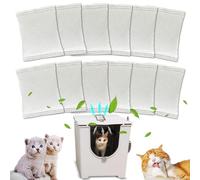 12 Pack Replacement Charcoal Filters for Modkat Flip Cat Litter Box, Activated Carbon Air Purifier Refills Compatible with Modkat Flip Cat Litter Box