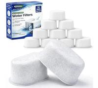 12 Pack Replacement Charcoal Water Filters for Chefman Crema Supreme Espresso Machine, Activated Carbon Water Filters for Crema Deluxe Coffee Maker, Compatible with Chefman Espresso Machine Parts