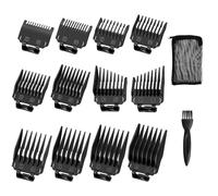 12 Pack Replacement for Wahl Clipper Guards Set, Guide Comb Attachment Compatible with Wahl Clipper Guard, 1/16" to 1" with Taper Guards, Black