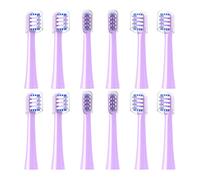 12 Pack Replacement Toothbrush Heads Compatible with Colgate Hum Connected Smart Battery Toothbrush Refill Head, Purple