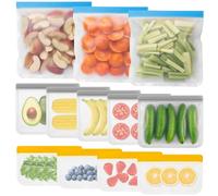 12 Pack Reusable Gallon Freezer Bags Dishwasher Safe, BPA Free Sandwich Bag Ziplock Reusable Food Bags for Keeping Sandwich, Snack for Lunch, Snacks