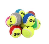 12 Pack Rubber Tennis Ball Toys for Dogs and Pets, Interactive Chew Balls | Helps Prevent Scratching Furniture Floors, Supports Friendship Building during Playful Training Sessions