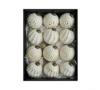 12-Pack Rustic Vintage Shatterproof PVC Christmas Ball Ornaments with Hanging Loops for Christmas Tree and Festive Home Seasonal Decoration(gold)