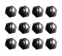 12 Pack Self Adhesive Caster Wheels, Swivel Wheels for Furniture, Load Capacity 30 LBS Per Caster Wheels 1 Inch, Low Profile Paste Universal for Storage Box, Small Appliance Storage Bins