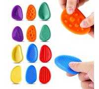 12 Pack Sensory Fidget Stones, 2 Sets of 6 Different Textures, Anxiety Relief Toys for Kids & Adults, Autism ADHD Stress Relief, Calm Down Pocket Worry Stones, Food-Grade Silicone