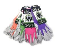 Atlas Nitrile Touch Garden Glove by Atlas - Small, Assorted Colors (Pink, Purple, Teal), Abrasion & Puncture Resistant