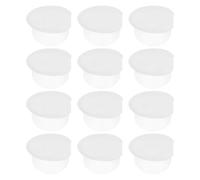12 Pack Silicone Lip Brush Head Covers with Suction Cup Design | Medium and Small Lip Brushes, Hygienic Storage, Space Saving, Outdoor Makeup Use, Desktop Setup