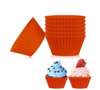 12 Pack Silicone Mini Cupcake Muffin Cup Cream Cake Holders, Mini Cupcake Liners, Pastry & Dessert Cups (Dark Brown)