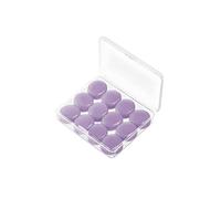 12 Pack Silicone mud earplugs Protective earplugs Swimming Equipment Sleep aid Tools(PurpleRound)
