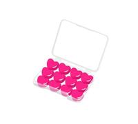 12 Pack Silicone mud earplugs Protective earplugs Swimming Equipment Sleep aid Tools(Rose red Heart)