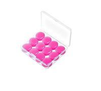 12 Pack Silicone mud earplugs Protective earplugs Swimming Equipment Sleep aid Tools(Rose red Round)