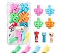 12 Pack Silicone Pencil Grips, Soft Handwriting Writing Aid Grips