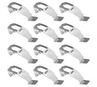 12-Pack Silver Metal Picture Frame Clips , 35x13mm Spring-Loaded Back Plate Fasteners for Artwork & Photo Hanging ,Heavy Duty Turn Clips