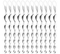 12 Pack Silver Spiral Bird Repellent Reflectors Scare Rods, Hanging Plastic Rod Reflective Birds Deterrent Device, Glossy Finish Wind Spinner Scare Animals Away Outside Patio Lawn Garden Decorations