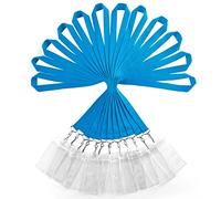 12 Pack Sky Blue Lanyards with Waterproof ID Badge Holders - Durable Polyester Neck Straps for Office Staff, Teachers & Corporate Events