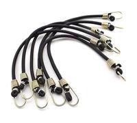 12 Pack Small Bungee Cords with Hooks, 25cm Mini Adjustable Rubber Stretchy Heavy Duty Short Elastic Bungee Cord for Bicycle,Camping,Tools,Tarpaulin and Cargo,Hanging Christmas Ornaments