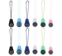 12 Pack Small Compass with Paracord, Multi-Color Outdoor Pocket, Keychain Compass for Camping, Hiking