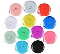 12 Pack Soft Retractable Measuring Tape Double-Scale 60-Inch/150cm for Body Measuring 12 Metric Tape Measure Sewing Craft Cloth Tape Measure Tailor Cloth Knitting Home Craft Measurements- 12 Colors