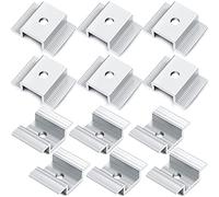 12 Pack Solar Panel Mid Clamps 1.06 Inch Solar Panel Bracket Aluminium Mounting Accessories Aluminum Solar Mid Clamp for Solar Panel Mounting Solar Panel Mid Clamp