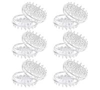 12 Pack Spiked Caster Cups Clear Furniture Castor Cups Round Carpet Protectors Cups Non Slip Carpet Savers Floor Carpet Protectors for Sofas Tables Chairs Furniture Legs - 37mm Diameter