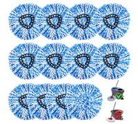 12 Pack Spin Mop Replacement Head Compatible with O Ceda RinseClean 2-Tank System, Microfiber Refills, Deep Cleaning Easy to Replace