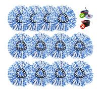 12 Pack Spin Mop Replacement Heads for Ocedar RinseClean 2-Tank System | Microfiber Spin Mop Heads, Easy Cleaning Refills, Machine Washable & Easy to Replace, Reusable for Hardwood, Marble Floors