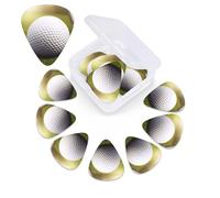 12 Pack Sport Golf Ball Guitar Picks with Organizer Storage Box, 3 Different Thickness Celluloid Plectrums for Acoustic Guitar, Bass, Ukulele, Includes 0.46mm, 0.71mm, 0.96mm