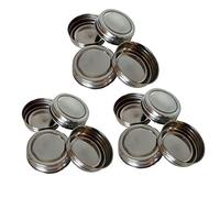 12 Pack Stainless + 2 Free Steel Replacement Caps / lids for IKEA RAJTAN Glass Spice Jar 5 Oz 400.647.02 by American Ayurveda (12+2 Free)