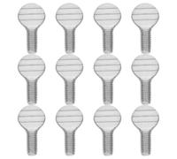 12 Pack Stainless Steel Rotisserie Thumb Screws Silver for Oven Grill | Kitchen use, heat resistant and easy to clean, universal fit for rotating forks and skewers, even heat distribution