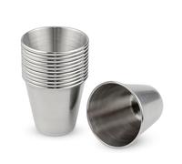 12 Pack Stainless Steel Shot Drinking Cups 1 Ounce Metal Shot Glasses Espresso Shot Cup Whiskey Shot Glass Drinking Tumbler for Wine Drinking Vessel for Home Bar Restaurant Travel Camping Party (30ml)
