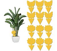 12 pack Sticky Fruit Fly and Fungus Gnat Trap Yellow Sticky Fly Traps Insect Killer for Houseplant indoor and outdoor plants