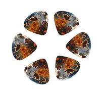 12 Pack Sunflower Cow in Flower Field Guitar Picks, Bass Electric Acoustic Guitar Ukulele Accessories Includes Thin Medium Heavy Guitar Picks Plectrums with Organizer Storage Box